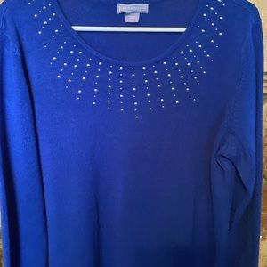 Laura Scott XL Glitzy Blue sweater